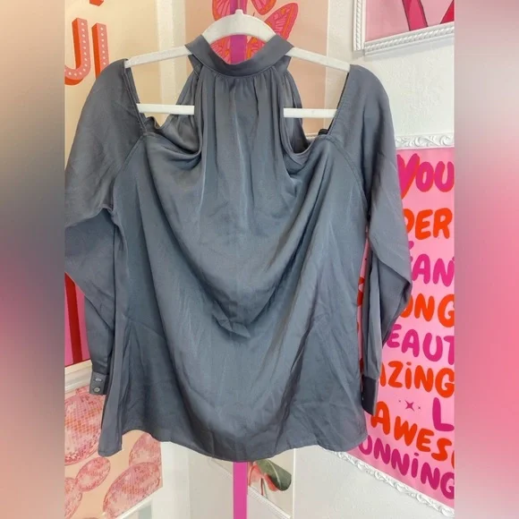 NWT NOUVELLE PALM BEACH Gray Women's Top - Picture 3 of 7